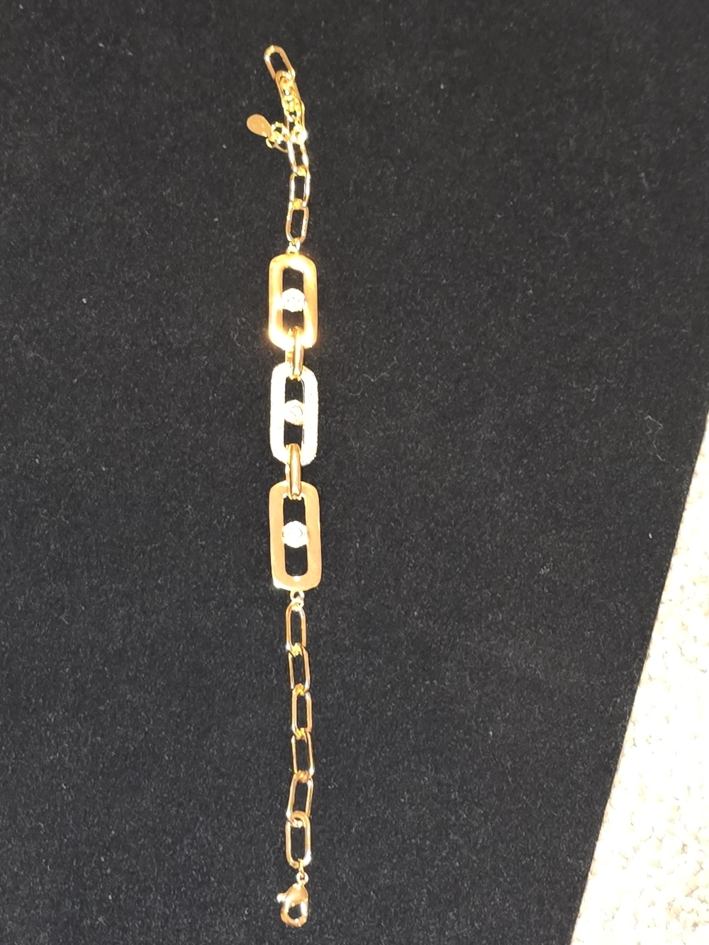 22kgp Dubai Jewelry Gold Link Chain Bracelet with Rectangular Accents